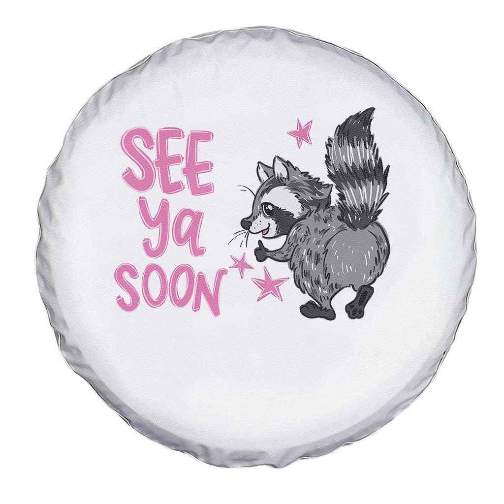 See Ya Soon Raccoon Spare Tire Cover Funny Last Day Of School