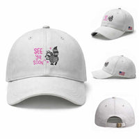 See Ya Soon Raccoon Baseball Cap Funny Last Day Of School