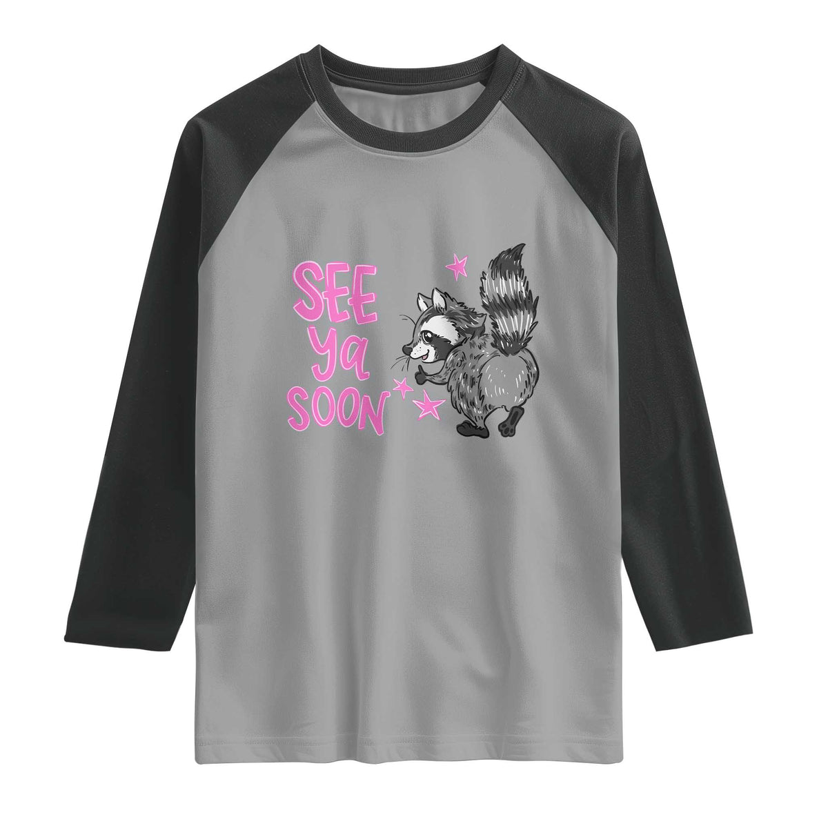 See Ya Soon Raccoon Raglan Shirt Funny Last Day Of School