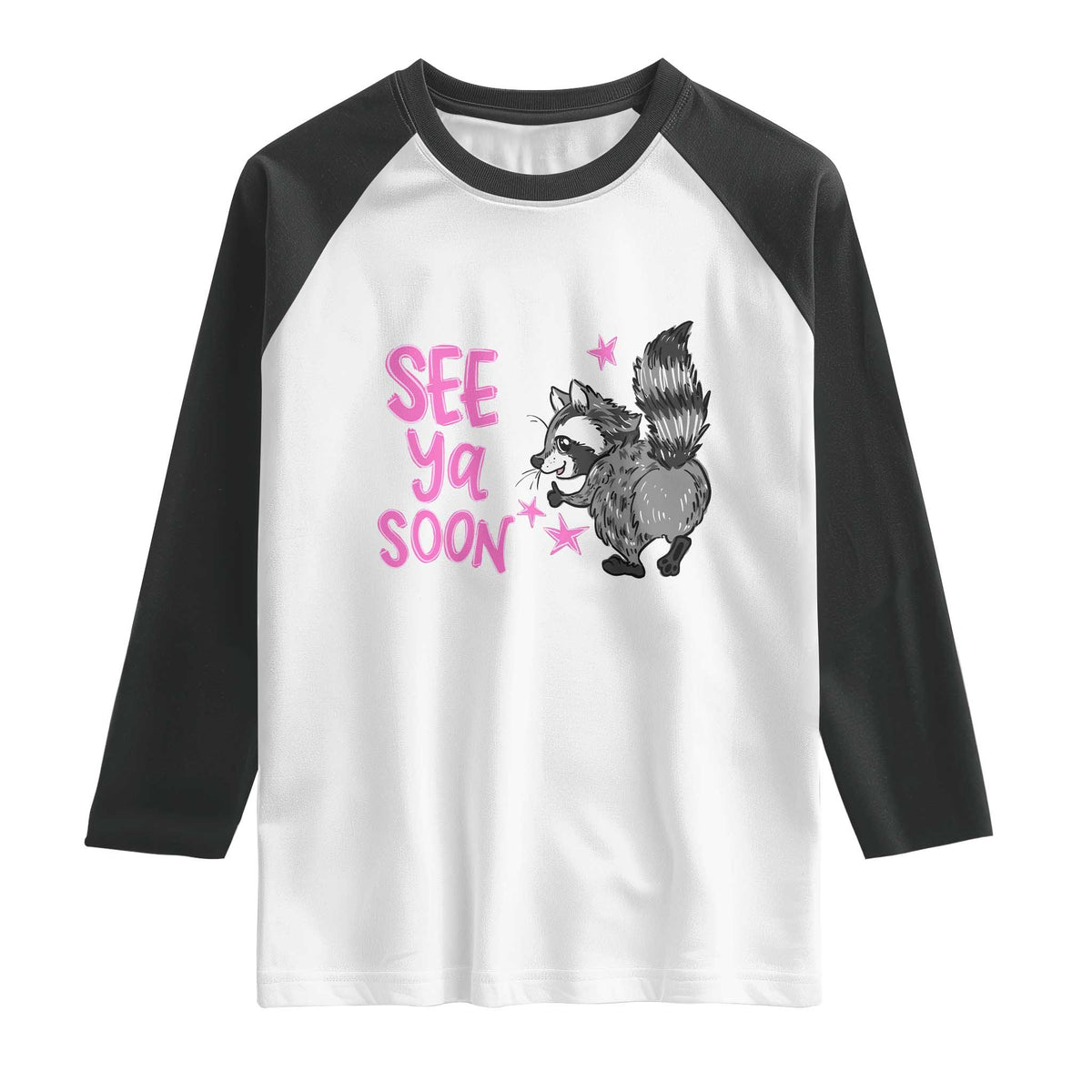 See Ya Soon Raccoon Raglan Shirt Funny Last Day Of School