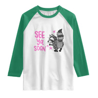 See Ya Soon Raccoon Raglan Shirt Funny Last Day Of School