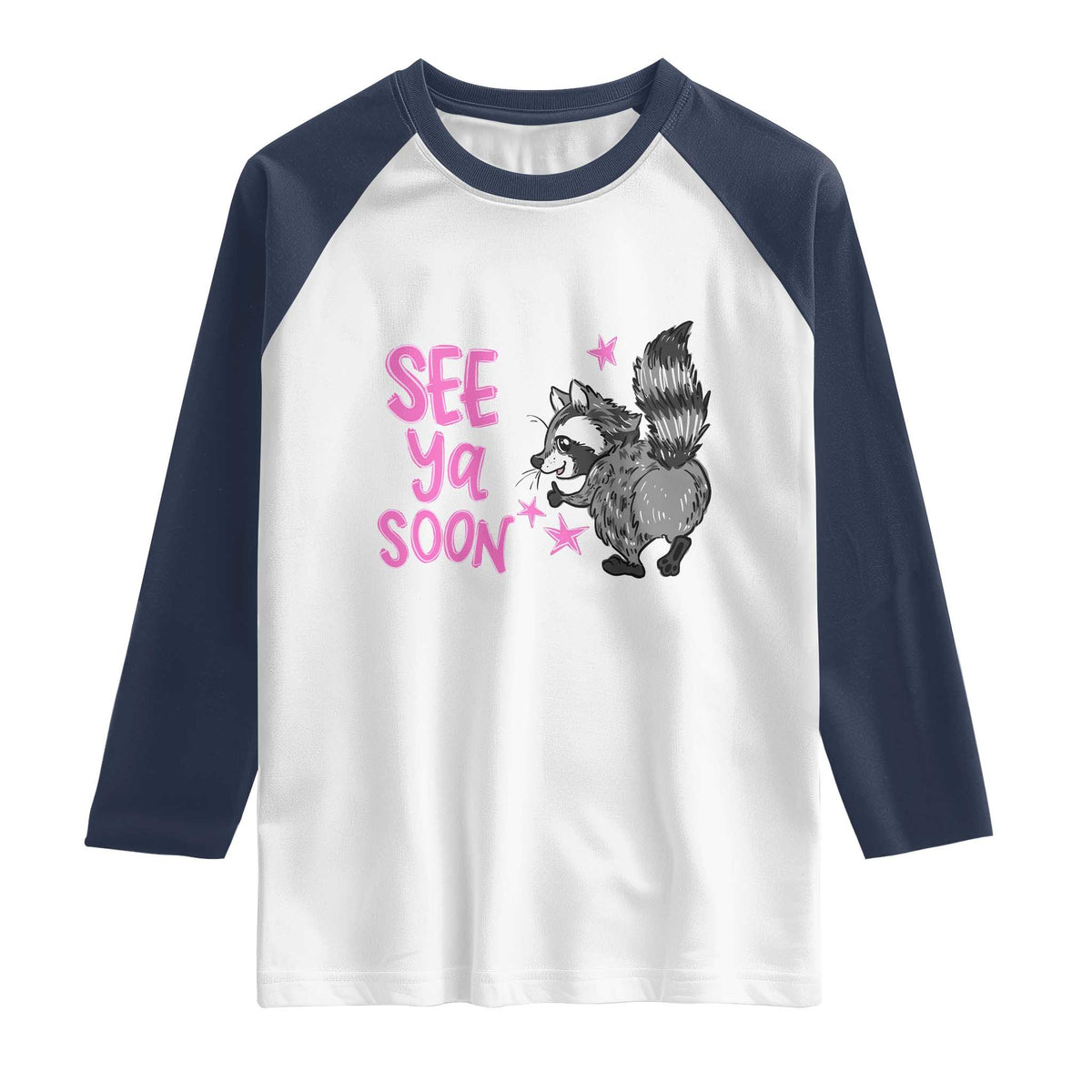 See Ya Soon Raccoon Raglan Shirt Funny Last Day Of School