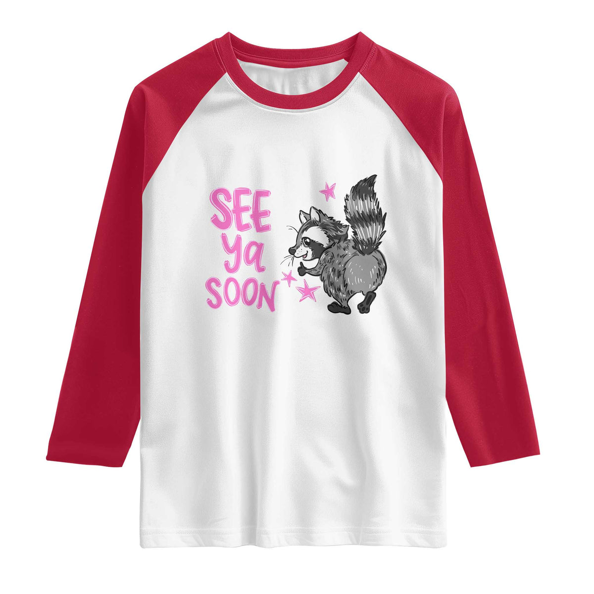 See Ya Soon Raccoon Raglan Shirt Funny Last Day Of School