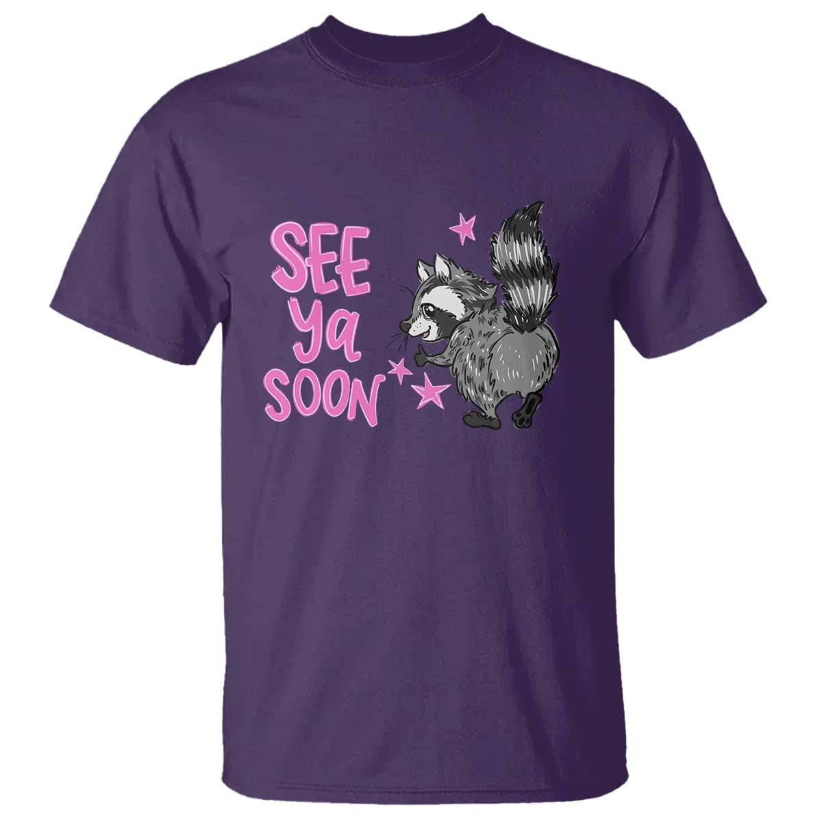 See Ya Soon Raccoon T Shirt Funny Last Day Of School