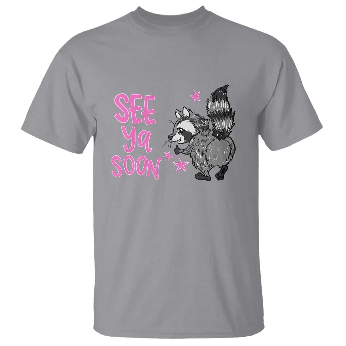 See Ya Soon Raccoon T Shirt Funny Last Day Of School