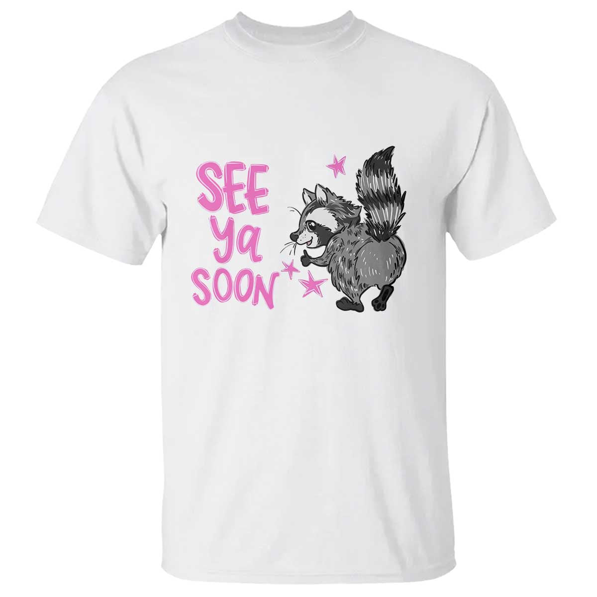 See Ya Soon Raccoon T Shirt Funny Last Day Of School