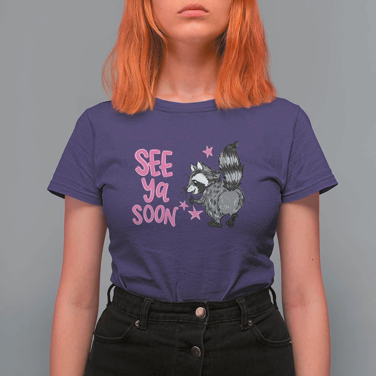See Ya Soon Raccoon T Shirt For Women Funny Last Day Of School