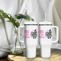 See Ya Soon Raccoon Tumbler With Handle Funny Last Day Of School