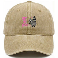 See Ya Soon Raccoon Washed Cotton Baseball Cap Funny Last Day Of School