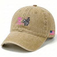 See Ya Soon Raccoon Washed Cotton Baseball Cap Funny Last Day Of School