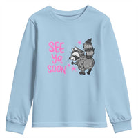 See Ya Soon Raccoon Youth Sweatshirt Funny Last Day Of School