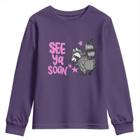 See Ya Soon Raccoon Youth Sweatshirt Funny Last Day Of School