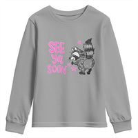 See Ya Soon Raccoon Youth Sweatshirt Funny Last Day Of School