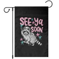 Funny Raccoon Graduation Garden Flag Senior Grad 2026 See Ya Soon