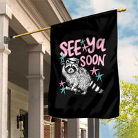 Funny Raccoon Graduation Garden Flag Senior Grad 2026 See Ya Soon