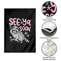 Funny Raccoon Graduation Garden Flag Senior Grad 2026 See Ya Soon