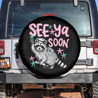 Funny Raccoon Graduation Spare Tire Cover Senior Grad 2026 See Ya Soon