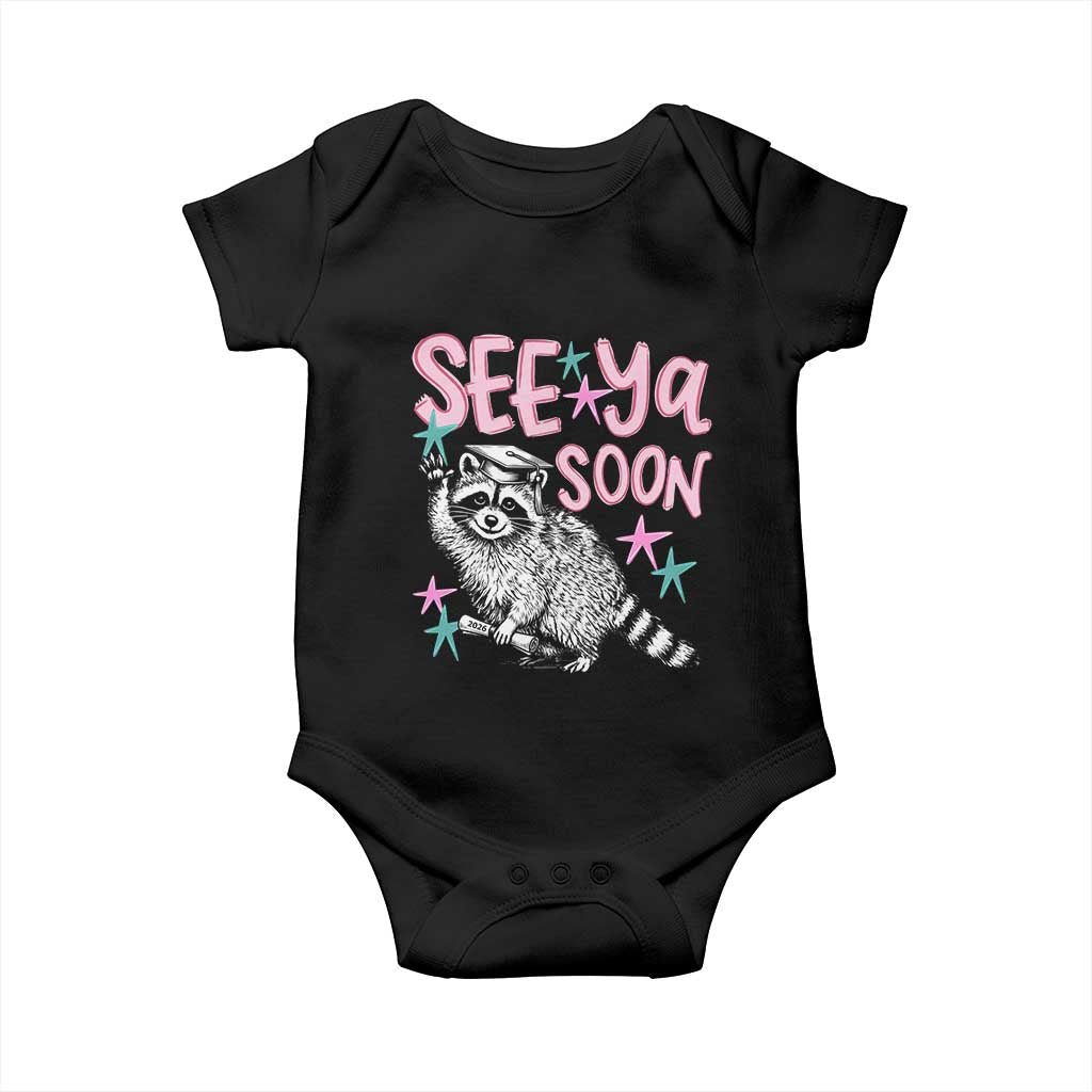 Funny Raccoon Graduation Baby Onesie Senior Grad 2026 See Ya Soon