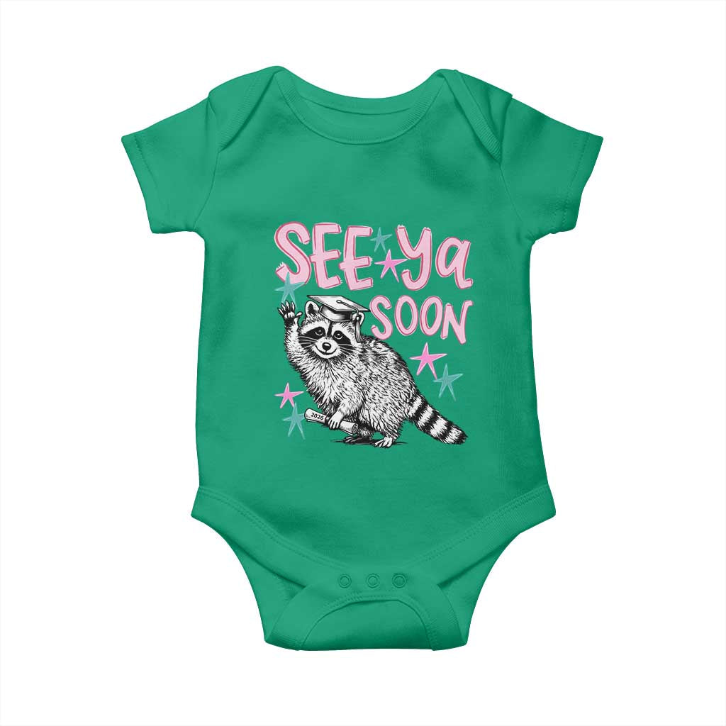 Funny Raccoon Graduation Baby Onesie Senior Grad 2026 See Ya Soon