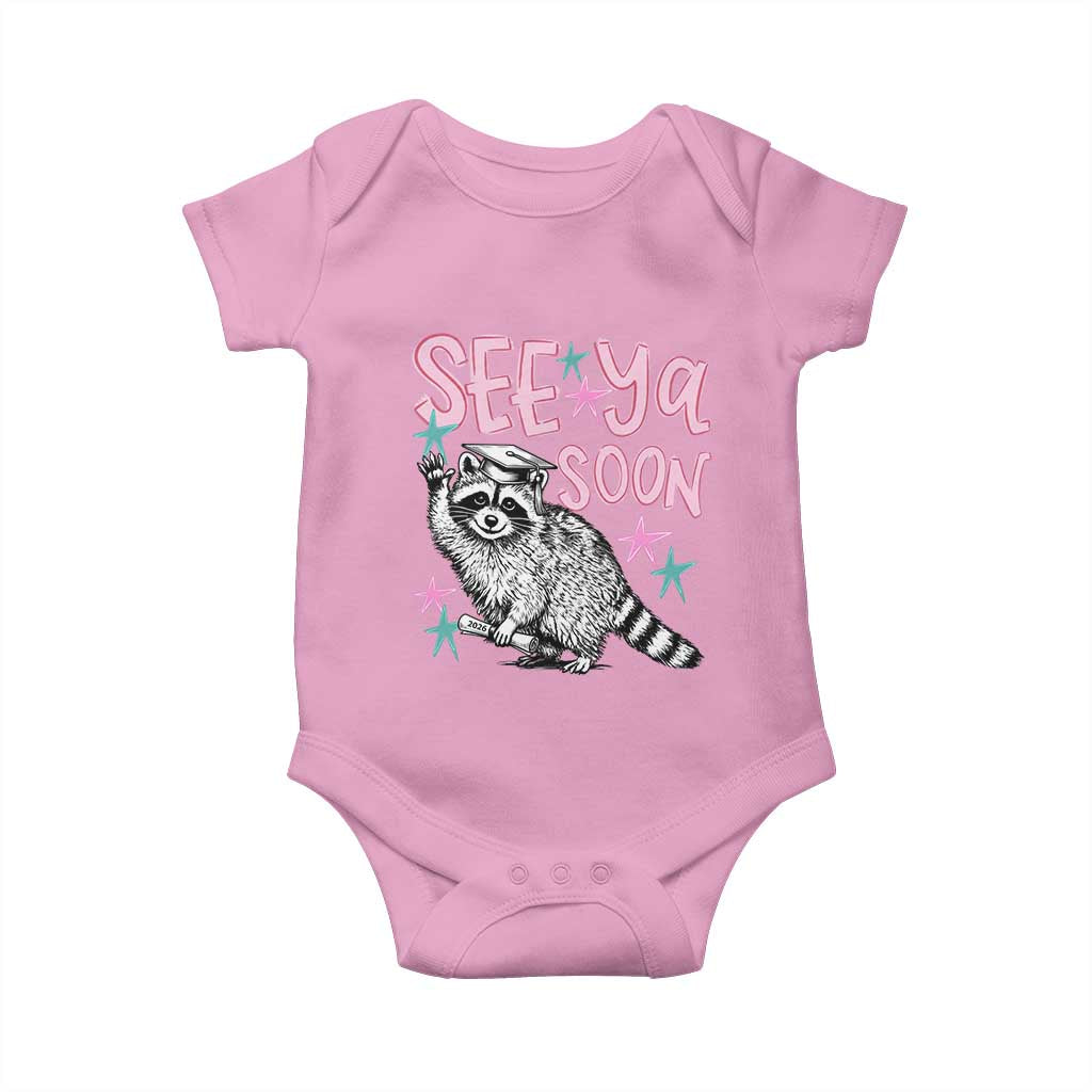 Funny Raccoon Graduation Baby Onesie Senior Grad 2026 See Ya Soon