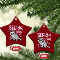 Funny Raccoon Graduation Ceramic Ornament Senior Grad 2026 See Ya Soon