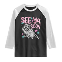 Funny Raccoon Graduation Raglan Shirt Senior Grad 2026 See Ya Soon