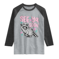 Funny Raccoon Graduation Raglan Shirt Senior Grad 2026 See Ya Soon