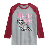 Funny Raccoon Graduation Raglan Shirt Senior Grad 2026 See Ya Soon