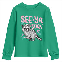 Funny Raccoon Graduation Youth Sweatshirt Senior Grad 2026 See Ya Soon