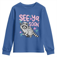 Funny Raccoon Graduation Youth Sweatshirt Senior Grad 2026 See Ya Soon