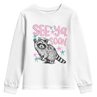 Funny Raccoon Graduation Youth Sweatshirt Senior Grad 2026 See Ya Soon