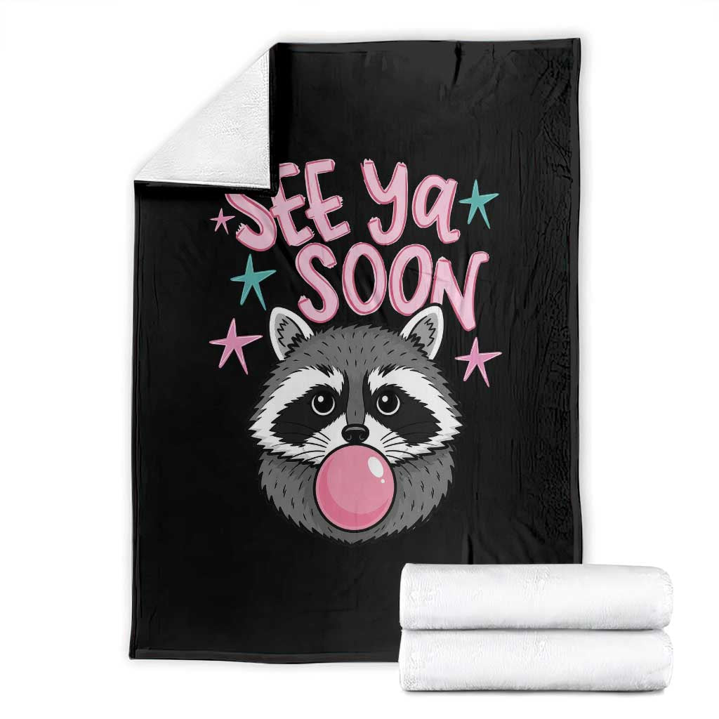 See Ya Soon Throw Blanket Funny Raccoon Summer Last Day Of School