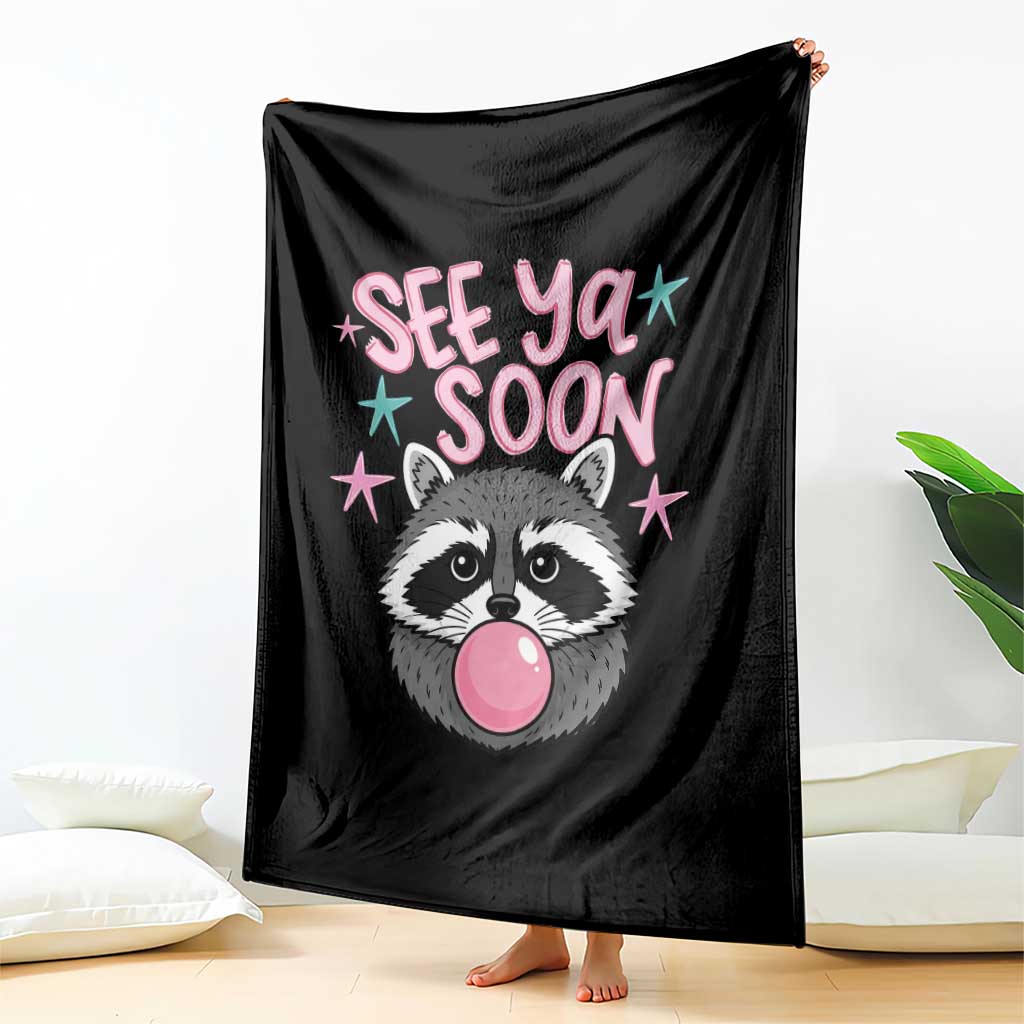 See Ya Soon Throw Blanket Funny Raccoon Summer Last Day Of School