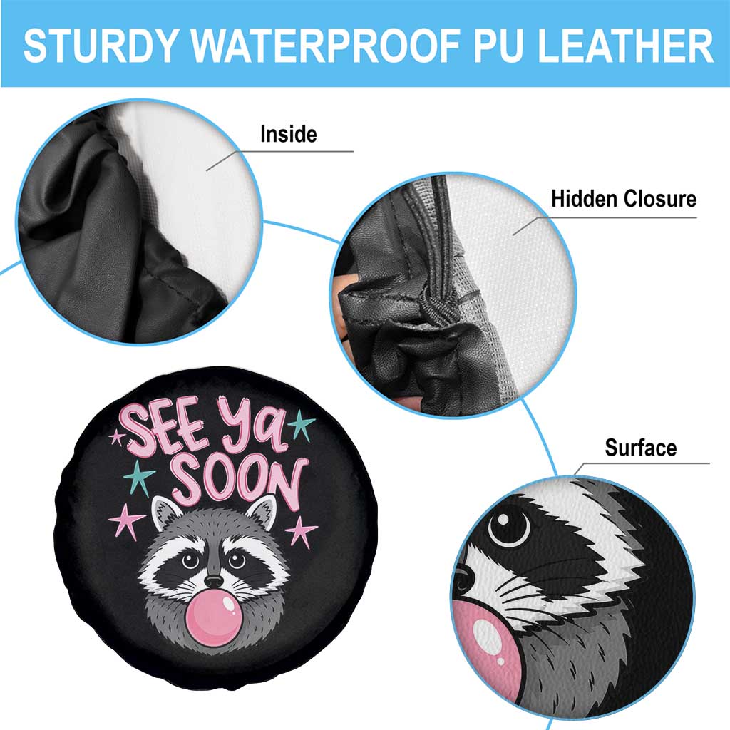 See Ya Soon Spare Tire Cover Funny Raccoon Summer Last Day Of School
