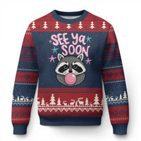 See Ya Soon Ugly Christmas Sweater Funny Raccoon Summer Last Day Of School