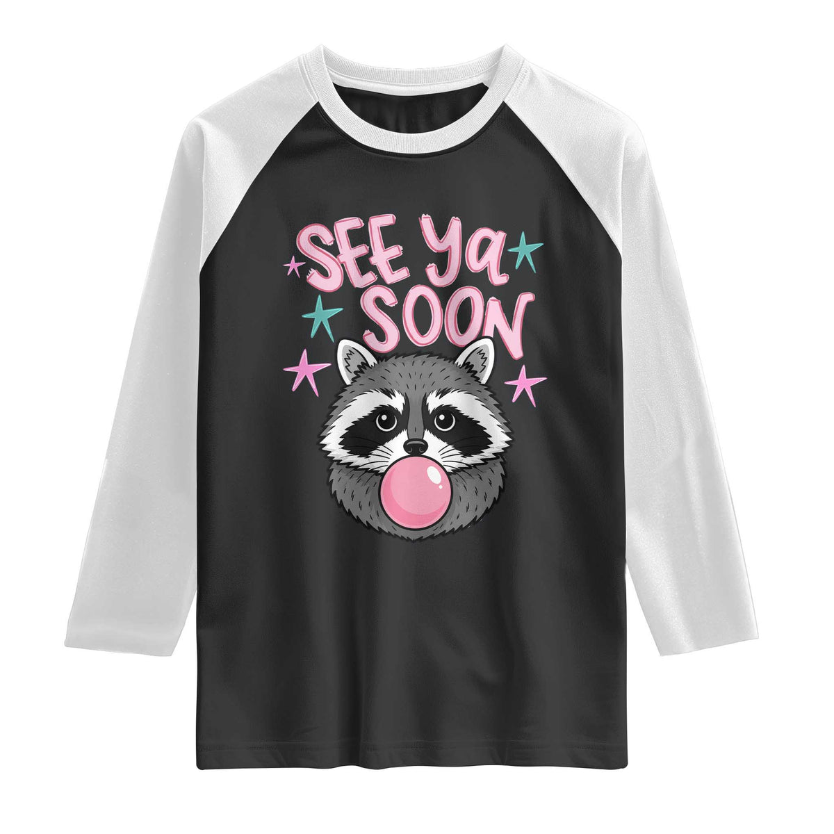 See Ya Soon Raglan Shirt Funny Raccoon Summer Last Day Of School