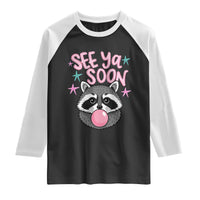 See Ya Soon Raglan Shirt Funny Raccoon Summer Last Day Of School