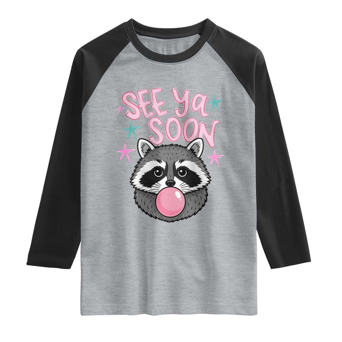 See Ya Soon Raglan Shirt Funny Raccoon Summer Last Day Of School