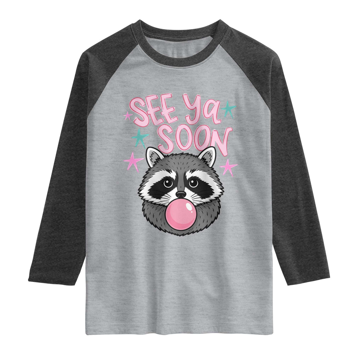 See Ya Soon Raglan Shirt Funny Raccoon Summer Last Day Of School