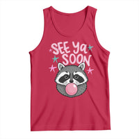 See Ya Soon Tank Top Funny Raccoon Summer Last Day Of School