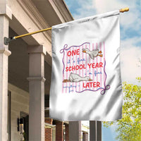 Striped One School Year Later Garden Flag Funny Goose Teacher Summer