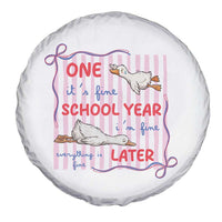 Striped One School Year Later Spare Tire Cover Funny Goose Teacher Summer