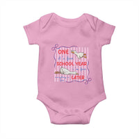 Striped One School Year Later Baby Onesie Funny Goose Teacher Summer