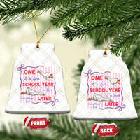 Striped One School Year Later Ceramic Ornament Funny Goose Teacher Summer