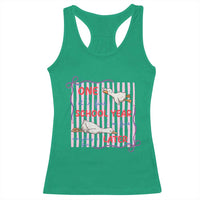 Striped One School Year Later Racerback Tank Top Funny Goose Teacher Summer