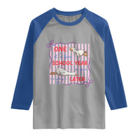 Striped One School Year Later Raglan Shirt Funny Goose Teacher Summer