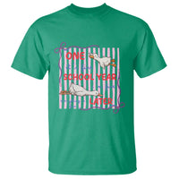 Striped One School Year Later T Shirt Funny Goose Teacher Summer