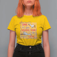 Striped One School Year Later T Shirt For Women Funny Goose Teacher Summer