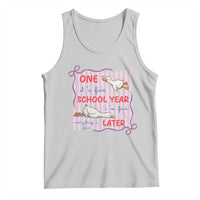 Striped One School Year Later Tank Top Funny Goose Teacher Summer