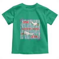 Striped One School Year Later Toddler T Shirt Funny Goose Teacher Summer